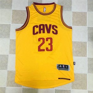 Maillot De Basket Cleveland Cavaliers LeBron James 23 Brode AU Fabric Jaune